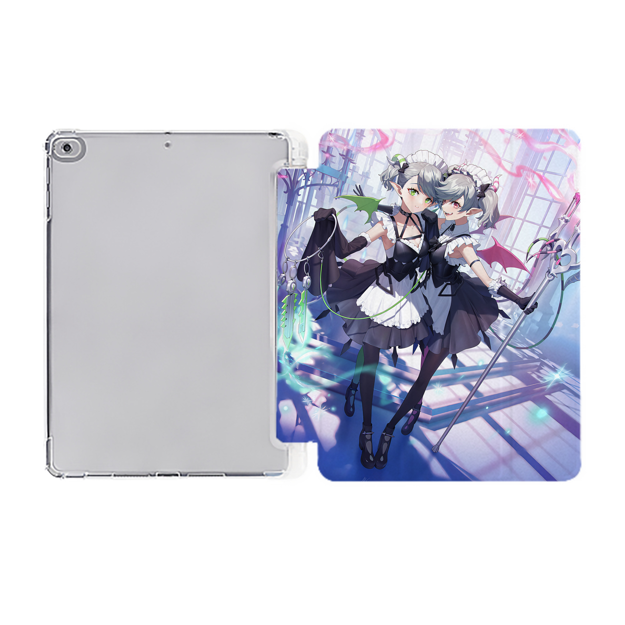（画像用） 遊☆戯☆王 Yu-Gi-Oh! IPad ケース ペン収納付き 三つ折りスタンド PUレザー×シリコン 対応機種9.5/10.5/10.9インチ